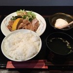 北地蔵 - 北地蔵　鶏から揚げ定食　750円　2014年12月