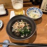 まつたろう - ほうれん草とキノコのお浸し