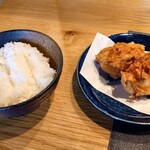 月よみ鶏そば - からあげ+ライスセットのからあげ