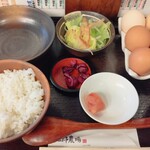 喜三郎農場 - TKGおおまくれ御膳　※卵を選び終えた後の写真