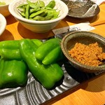 炭火焼鳥と水炊き 五郎一 - 肉づめピーマン〈追いピーマン〉