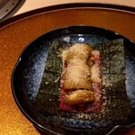 銀座 Chikamitsu 六丁目 - 和牛ユッケ雲丹ドッグ