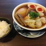 らぁ麺 紫陽花 - 特製醤油ラーメン・雲呑トッピング