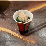 銀座 よし澤 - ちぢみほうれん草のお浸し的なやつ