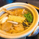 板蕎麦和膳 北野増田屋 - 海老天鍋焼きうどん