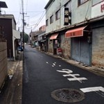 喫茶 田川 - 前の道路