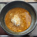 菊すけ - 残り汁にごはんとガーリックチップを投入して〆飯に