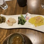 楽笑酒場呑んべゑ - お漬物盛合わせ