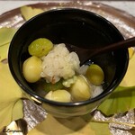 日本料理 TOBIUME - 二色の銀杏と新米の餅米