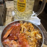 かまたでおにく - たぶん「極みホルモン」と「牛カルビ」