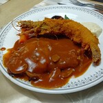 レストラン アベ - 海老フライ、ポークソテー