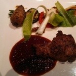 代官山ASO チェレステ - イベリコ豚のグリリア 季節野菜の彩り添えタブナードソースで