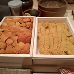 鮨 銀座 おのでら - 馬糞雲丹と紫雲丹