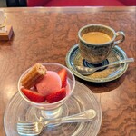 鉄板焼 さがみ - デザートとコーヒー