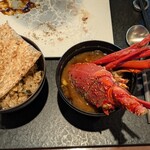 鉄板焼 さがみ - ガーリックライスと伊勢海老のお味噌汁も絶品です