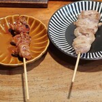 やきとり 正や - 肝、せせり