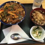 丸岡うどん - カレー丼セット