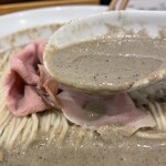 麺処 にぼし香 水天宮前店 - ドロドロというよりポタポタと固形に近いスープは濃厚過ぎる美味さ‼️