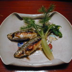 比良山荘 - 本もろこ塩焼