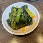 夜市菜 麺飯 台湾101 - 青菜の四川風和え物