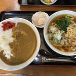 かずさ庵 - カレー・たぬきうどんセット！