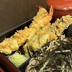 丸はし - 天ざる（1100円）