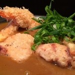 純愛うどん なでしこ - カレー湖に沈む揚げ物達　※2014年12月