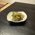 三代目 まる天 - はまぐりと葉にんにくのぬた