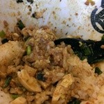 麺や マルショウ - 台湾カレーまぜそば-仕上げ飯投入(2014/12)