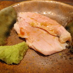 鳥茂 - 豚の胃袋の湯引き、山葵で