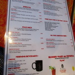 Cheeseburger In Paradise - テーブルにあるメニューの中から朝食のJUST EGGS PLEASE 10,25＄を注文です。
            