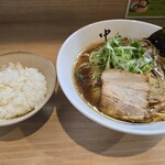 中華そば 中々。 - 中華そば　白ご飯中