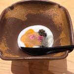 鮨 さかい - 桜鯛白子、根室バフン雲丹