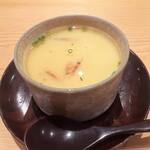 鮨 さかい - 駿河湾桜海老帆立茶碗蒸し