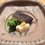 鮨 さかい - 桜鱒桜寿、八女筍、日田芹