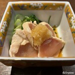 京都 スエヒロガリ - 鶏もも肉のたたき風の刺身