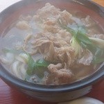 ふく家 - 肉うどん（ちょっと湯気が・・・）