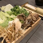 しゃぶしゃぶ 吟半 - しゃぶしゃぶの野菜たち