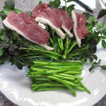 【2014､12月】河内鴨とクレソンの紙鍋＠1700円（税込）