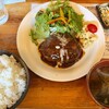 御食事処 濱松屋 - 御食事処 濱松屋　「名物肉汁ハンバーグ定食200g」1700円大盛り無料　デミグラスソース選択