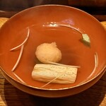 みかわ 是山居 - (写真追加)　海老しんじょと麩の椀。