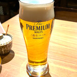 仙台牛タン&ステーキ もみじ赤坂 - 生ビール750円。。ザ・プレミアム・モルツ香るエール。冷えたビールは美味しい！