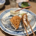 酒肴あおもん - アジフライ（完熟）