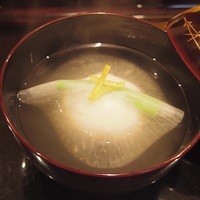 日本料理 晴山 - 帆立のしんじょう碗〜京蕪〜