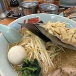 ラーメン山岡家 - ネギ味噌ラーメン840円と穂先メンマ150円