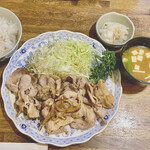 とんかつ ゆたか - 豚肉の生姜焼き定食