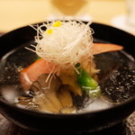 銀座 小十 - 帆立貝の真丈のお椀 2014.12.2x