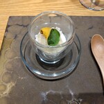 RESTAURANT hidamarino - アミューズ２:根セロリ/貝柱