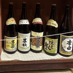 旬菜郷土料理 一隆 - 日本酒たち