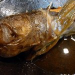 酒肴 和亭 - 調理後です。むしまの煮付けです。ん～、美味しい！！魚自体も美味しいし味付けもいい感じです。今回は煮付けでしたが薄造りでお刺身、唐揚げ、鍋にしても美味しいそうですよ。